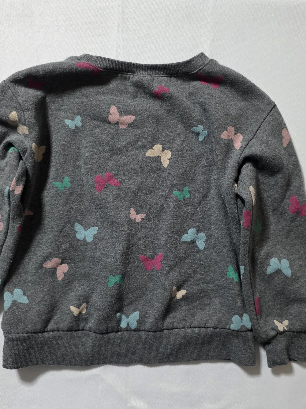 Carter's Gray Butterfly Sweatshirt with Multicolor Butterflies
